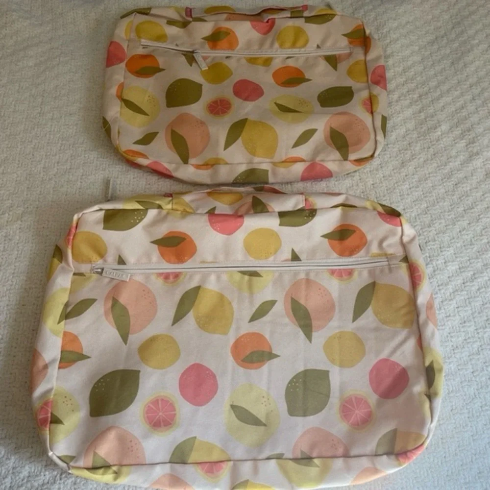 NWOT CALPAK Tutti Frutti Packing Cubes Set Medium & Large Travel Organizers